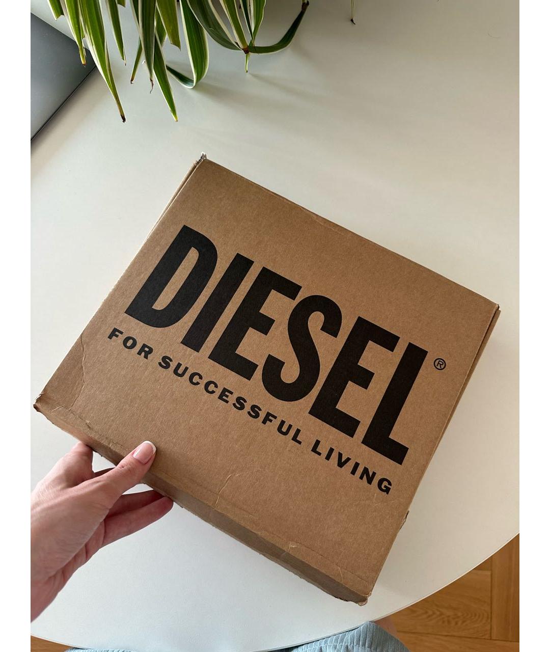 DIESEL Черный кожаный ремень, фото 7