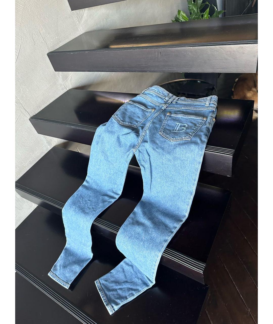BALMAIN Синие хлопковые джинсы слим, фото 6