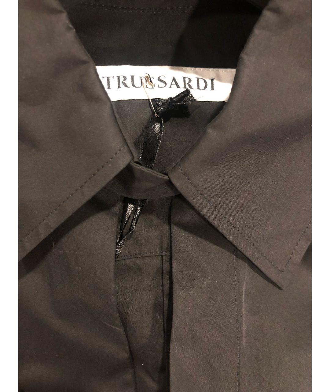 TRUSSARDI Черное хлопковое повседневное платье, фото 5