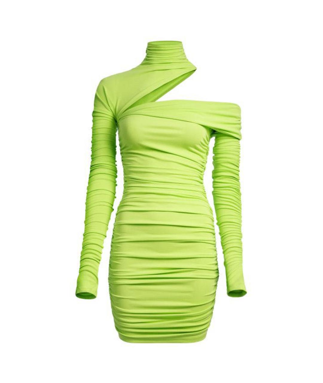 MUGLER Зеленые полиэстеровое вечернее платье, фото 1