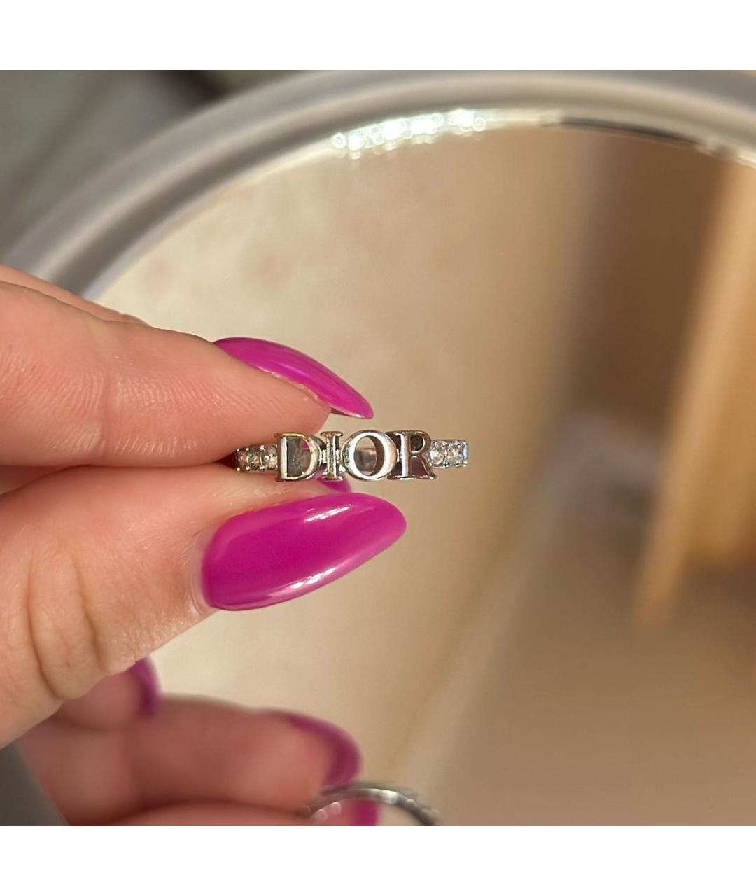 CHRISTIAN DIOR Серебряное металлическое кольцо, фото 3