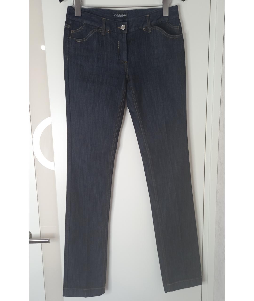 DOLCE&GABBANA Темно-синие прямые джинсы, фото 8