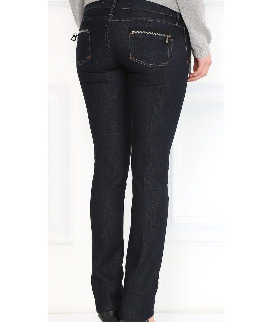 BARBARA BUI Черные хлопко-эластановые джинсы слим, фото 2