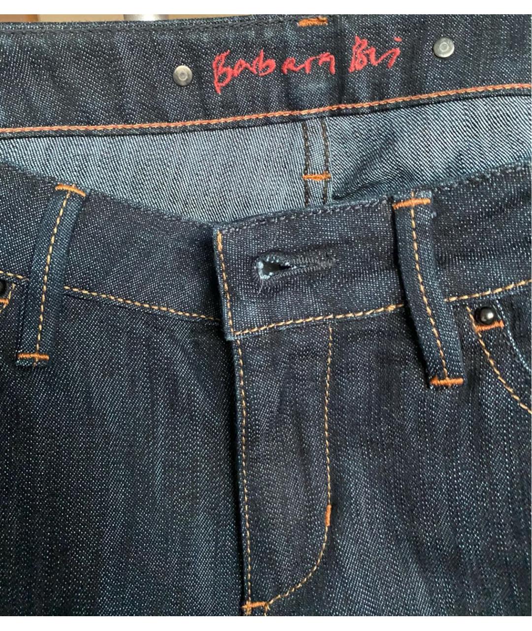 BARBARA BUI Черные хлопко-эластановые джинсы слим, фото 3