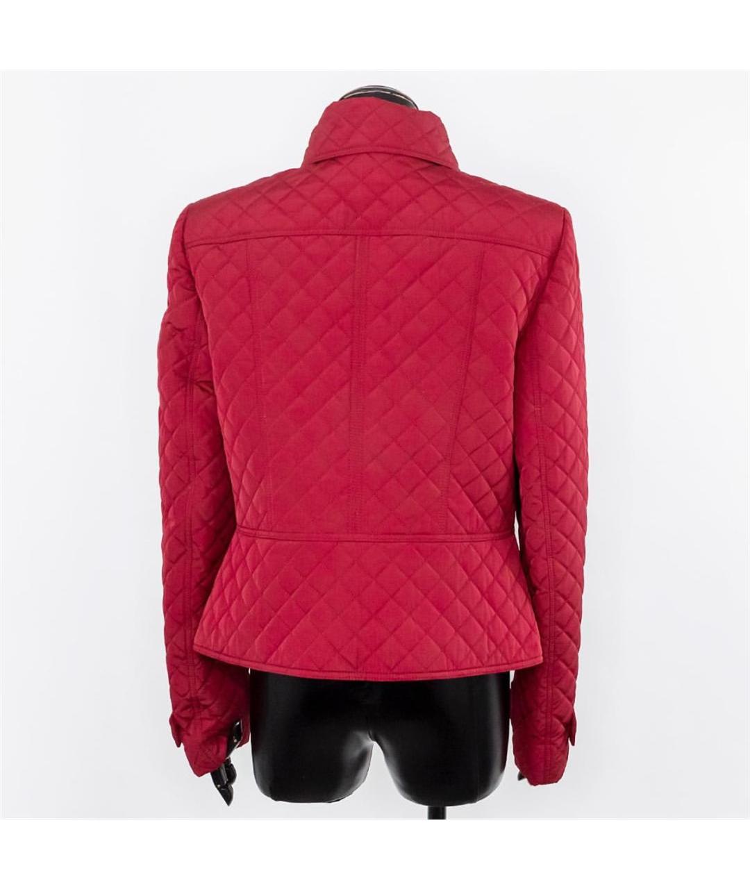 BURBERRY Бордовая полиэстеровая куртка, фото 3