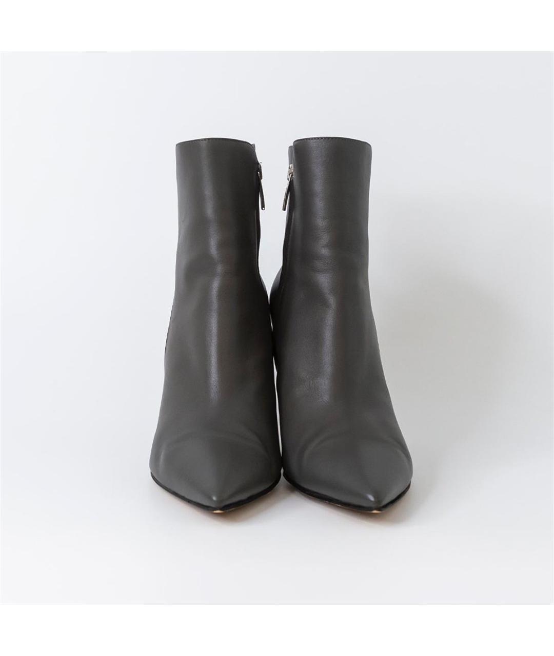 GIANVITO ROSSI Серые кожаные ботильоны, фото 3