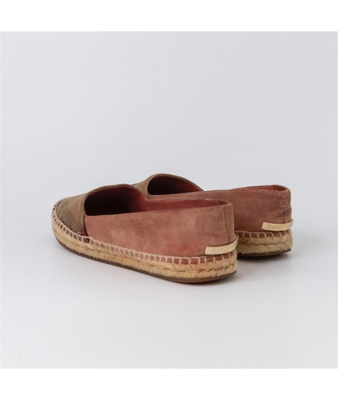 BURBERRY Бежевые текстильные эспадрильи, фото 4