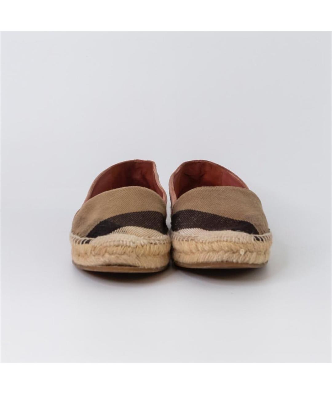 BURBERRY Бежевые текстильные эспадрильи, фото 3