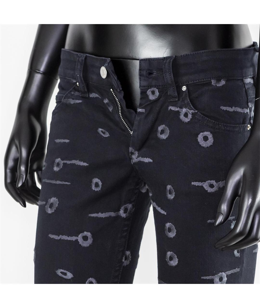 ISABEL MARANT Черные хлопковые прямые джинсы, фото 2