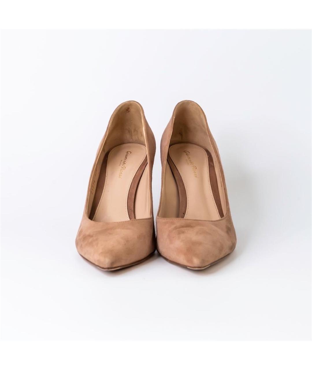 GIANVITO ROSSI Бежевые замшевые туфли, фото 3