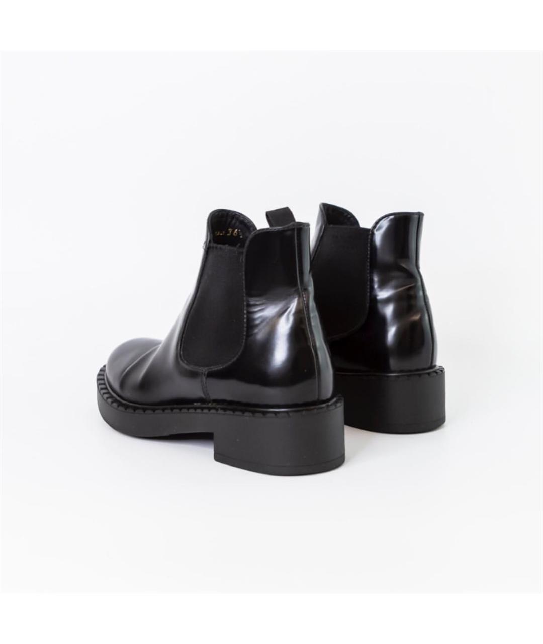 PRADA Черные кожаные ботинки, фото 4