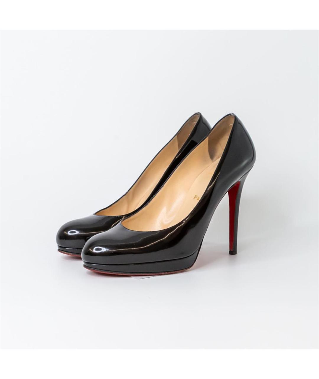 CHRISTIAN LOUBOUTIN Черные туфли из лакированной кожи, фото 2