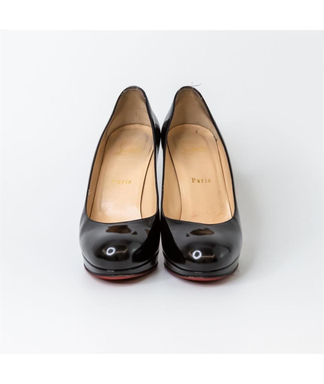 CHRISTIAN LOUBOUTIN Черные туфли из лакированной кожи, фото 3