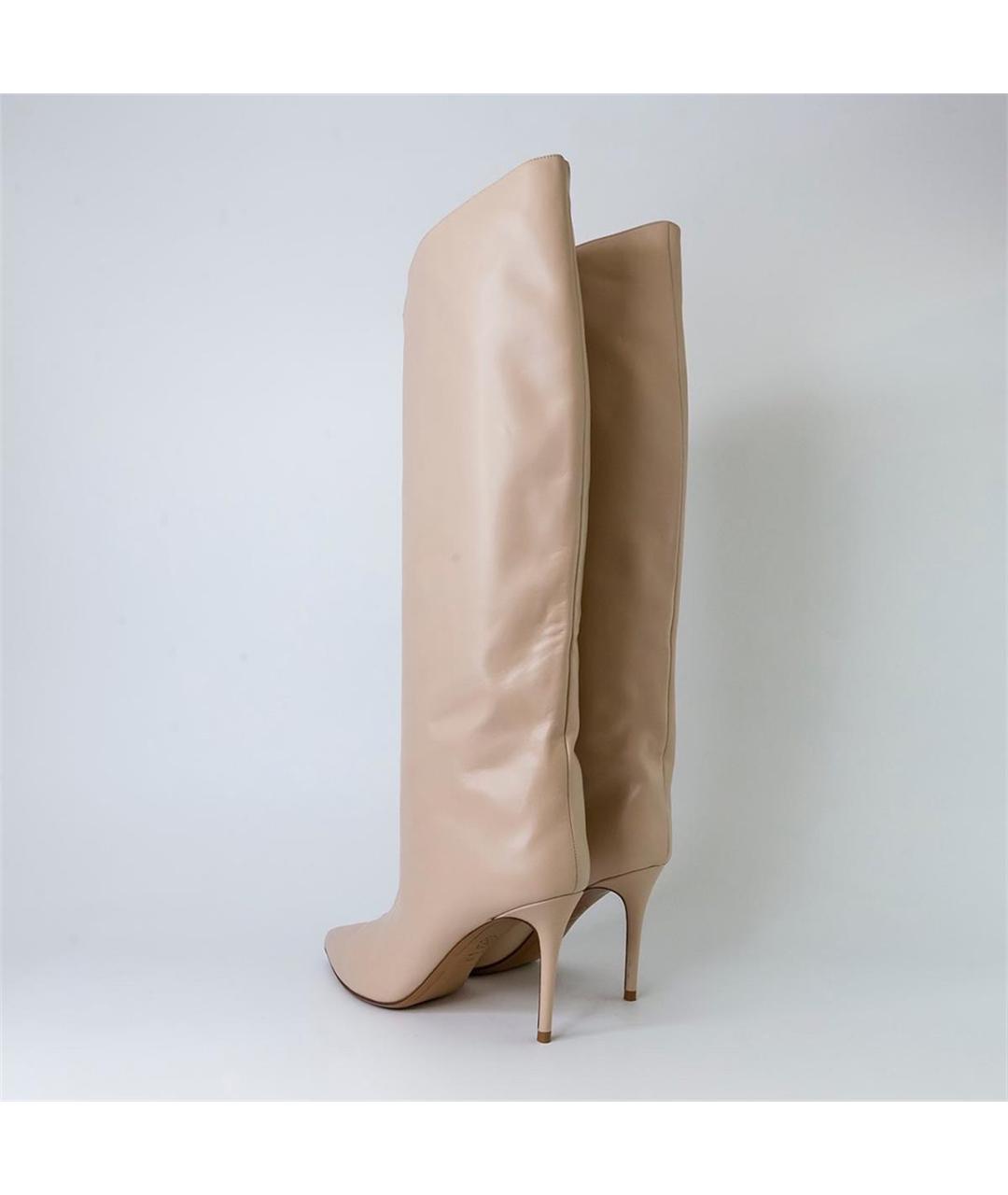ALEXANDRE VAUTHIER Бежевые кожаные сапоги, фото 4