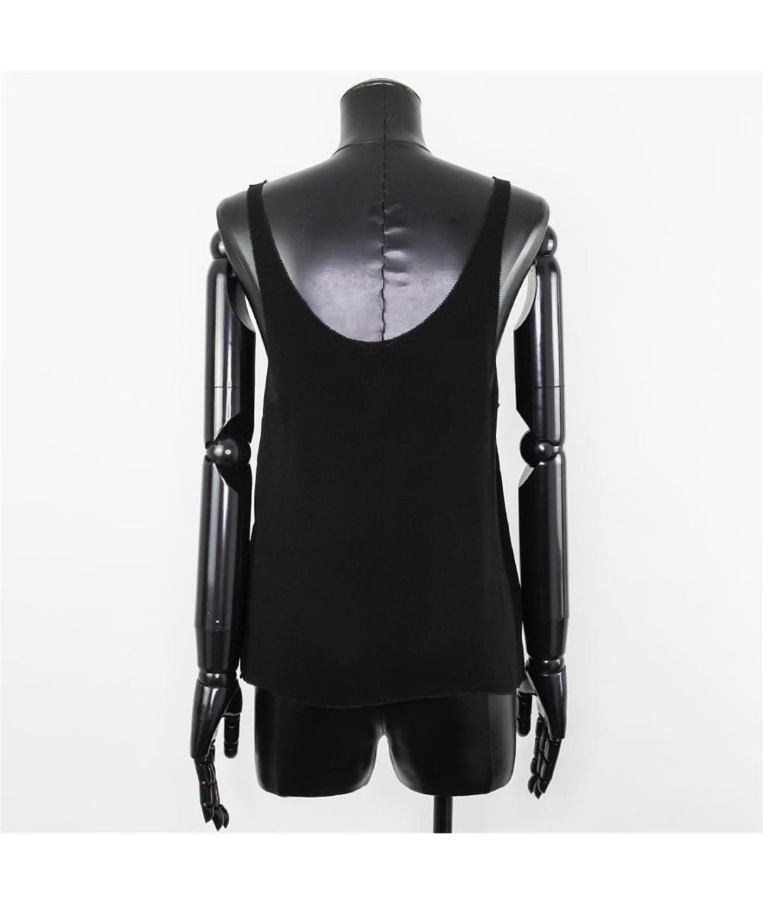 SAINT LAURENT Черная шелковая футболка, фото 3