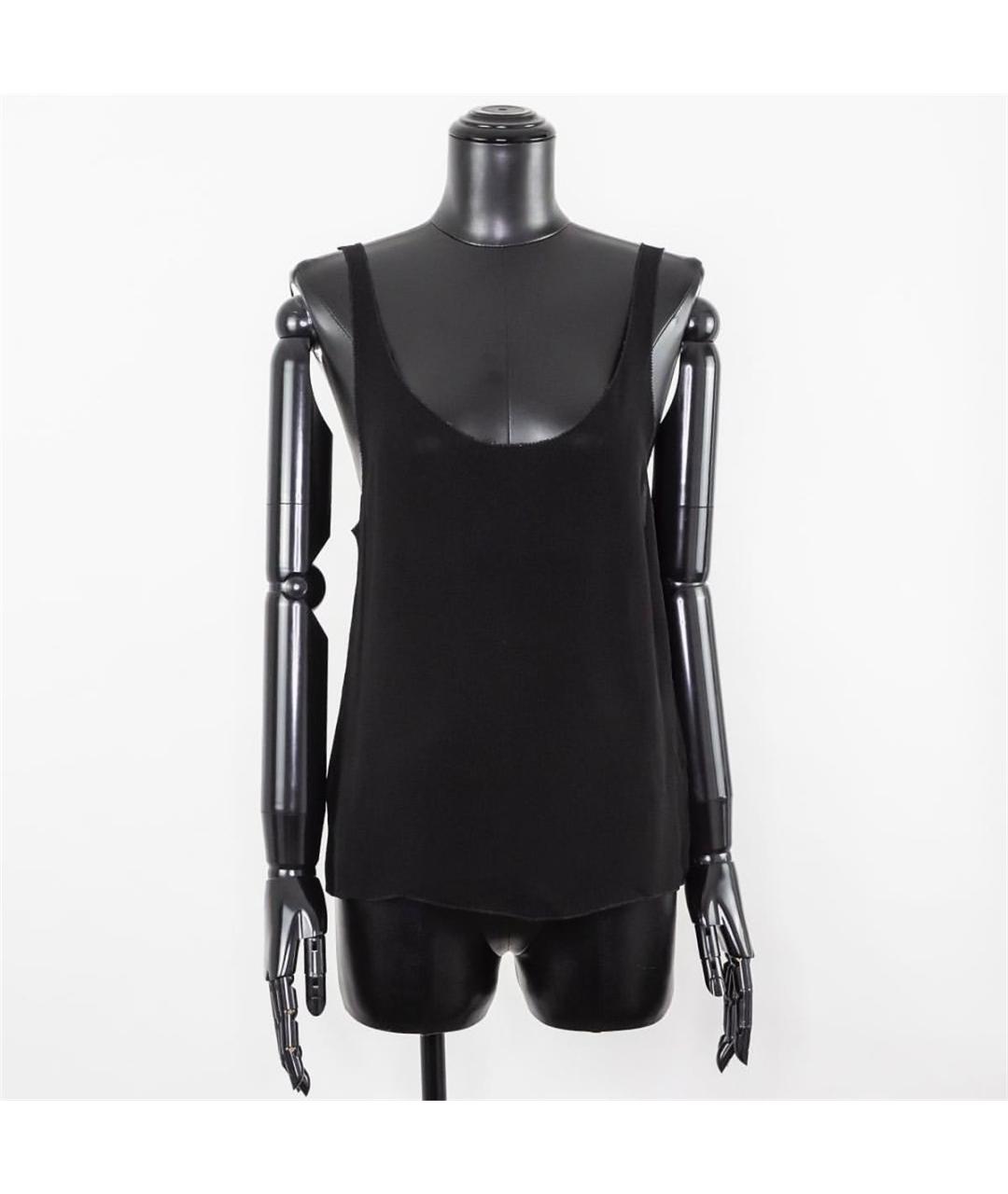 SAINT LAURENT Черная шелковая футболка, фото 4