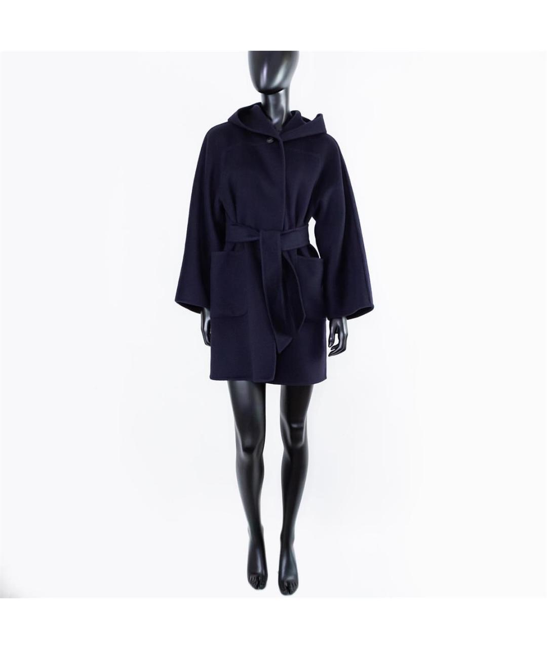 MAX MARA Синее кашемировое пальто, фото 4