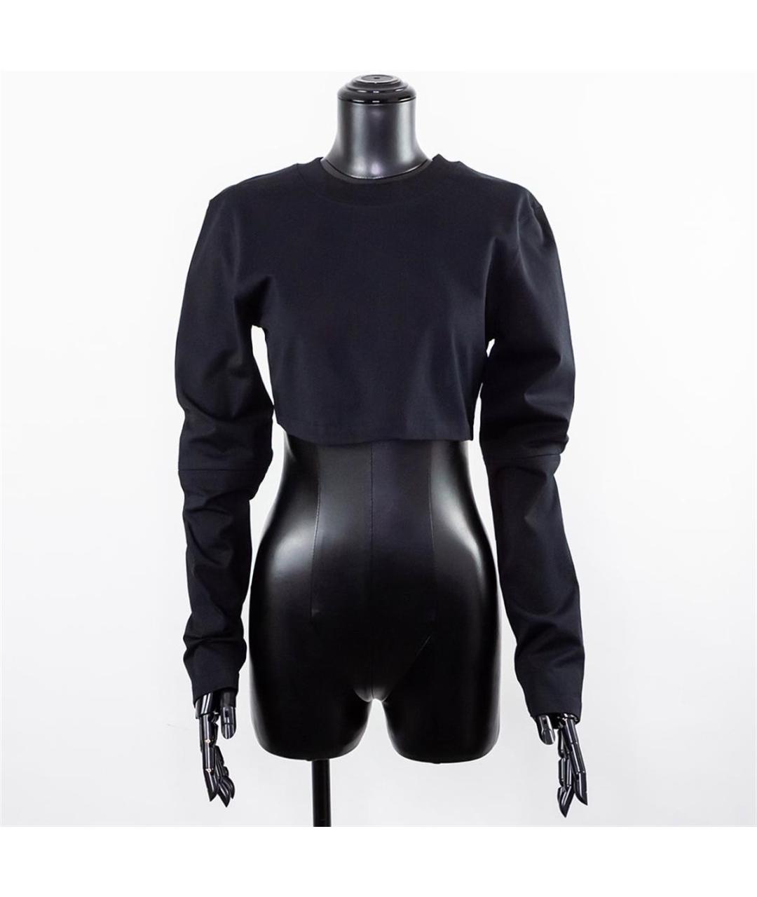 JACQUEMUS Черная хлопковая футболка, фото 4