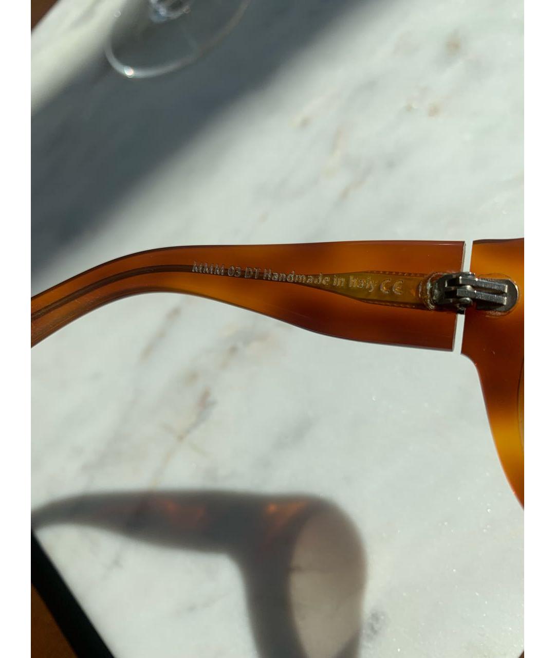 MAISON MARGIELA Коричневые пластиковые солнцезащитные очки, фото 8