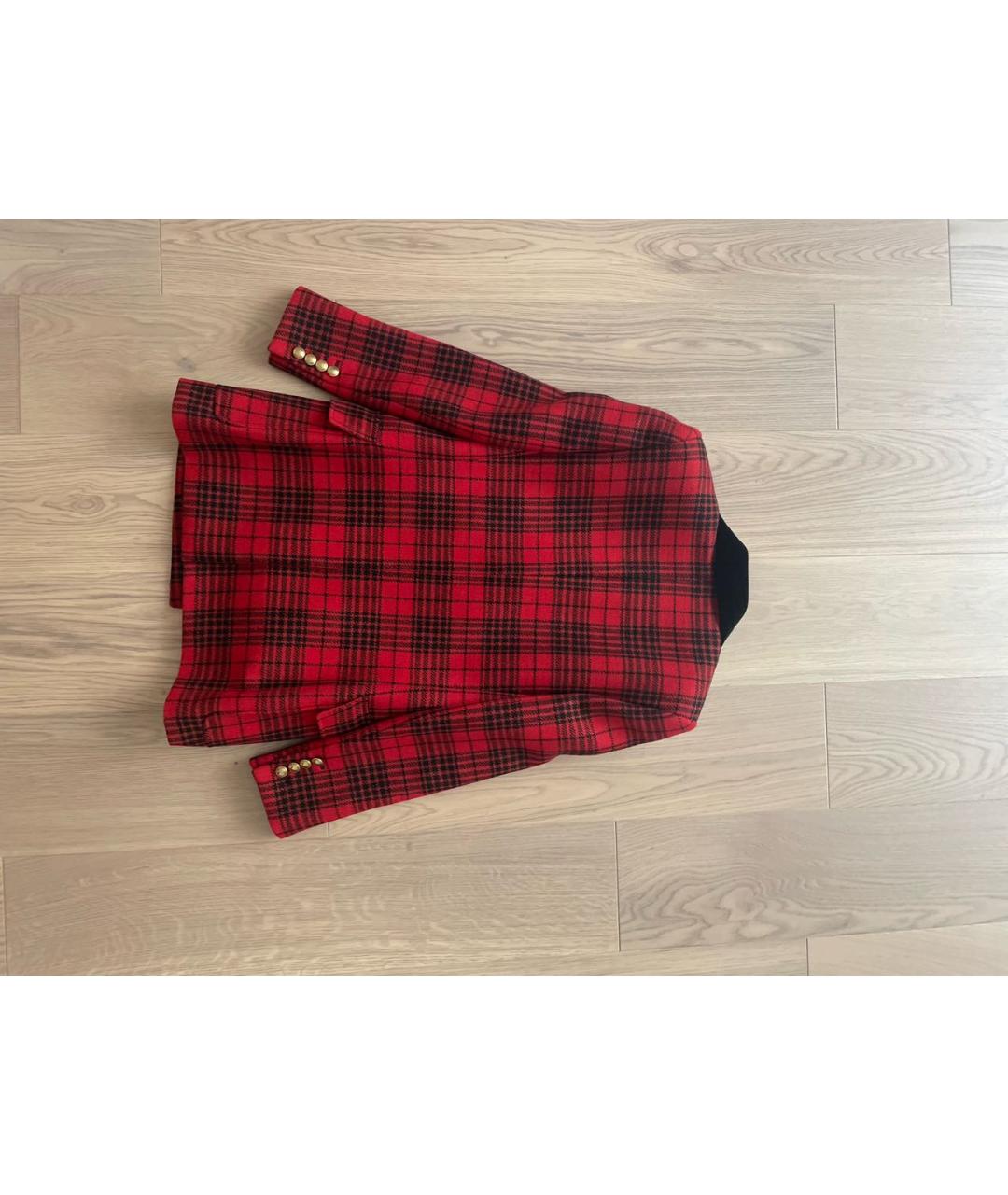 SAINT LAURENT Красный шерстяной жакет/пиджак, фото 4
