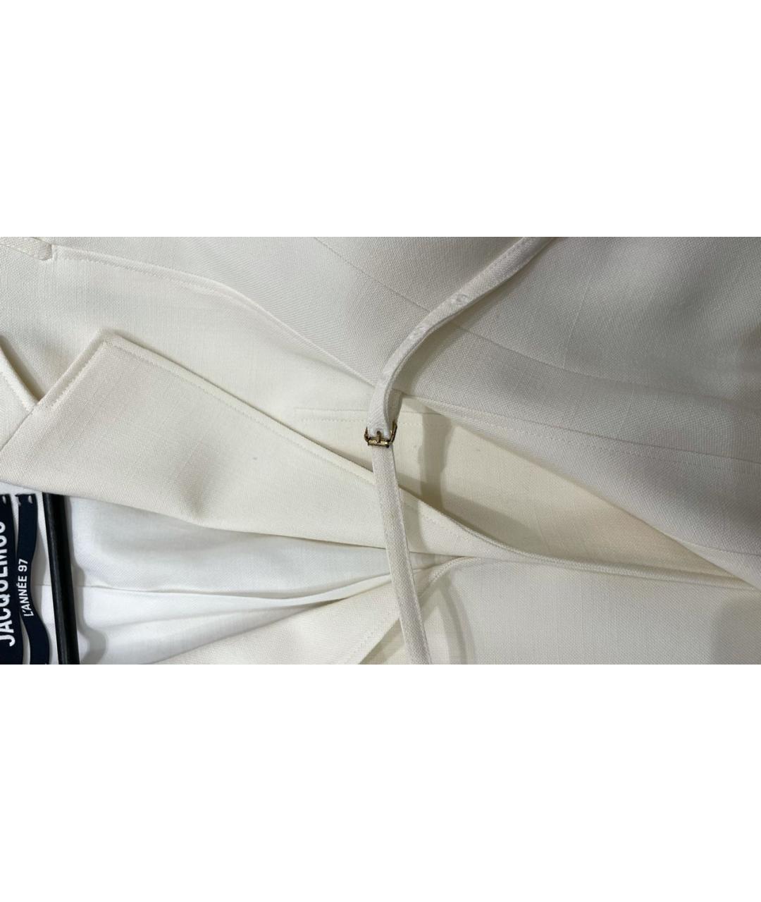 JACQUEMUS Белый хлопковый жакет/пиджак, фото 6