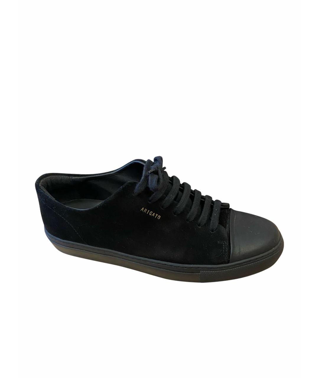 AXEL ARIGATO Черные замшевые низкие кроссовки / кеды, фото 1