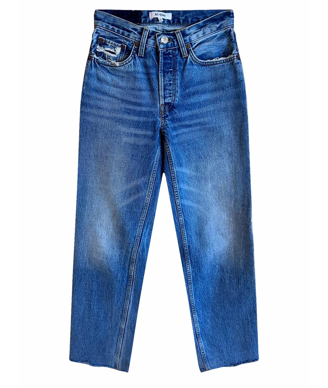 RE/DONE Синие хлопковые джинсы клеш, фото 1