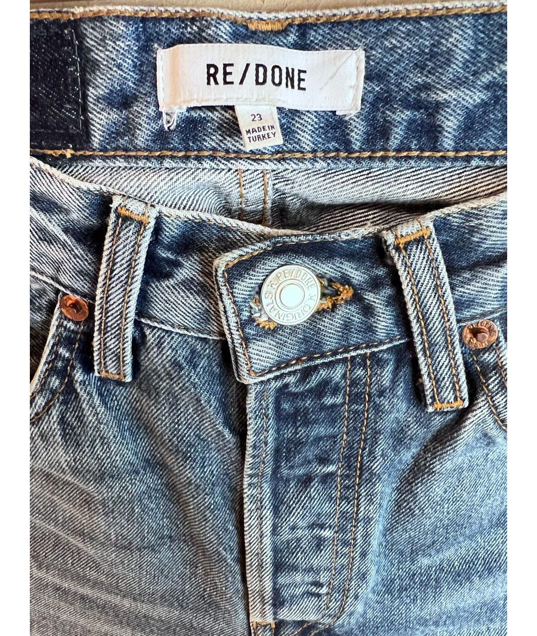 RE/DONE Синие хлопковые джинсы клеш, фото 3