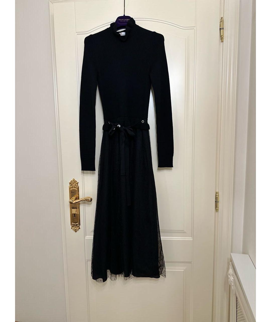 RED VALENTINO Черное шерстяное платье, фото 3