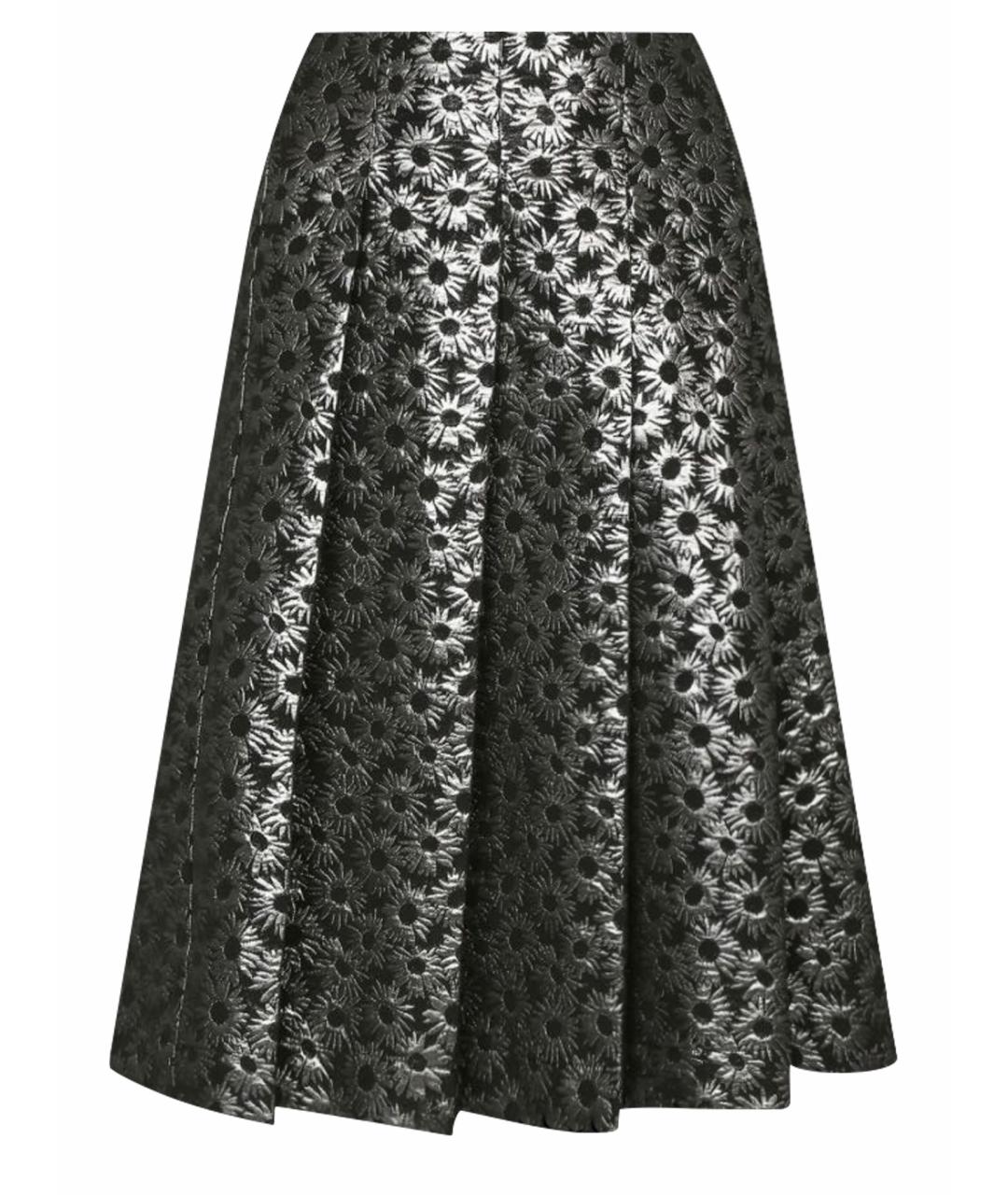 L'AUTRECHOSE Серебряная полиэстеровая юбка миди, фото 1