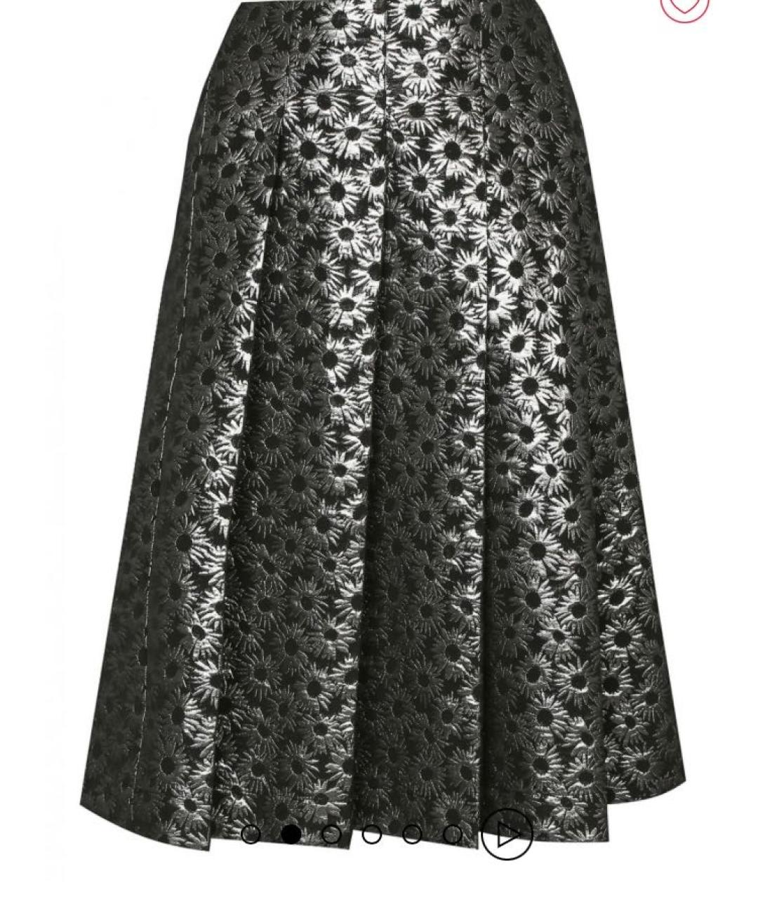 L'AUTRECHOSE Серебряная полиэстеровая юбка миди, фото 7