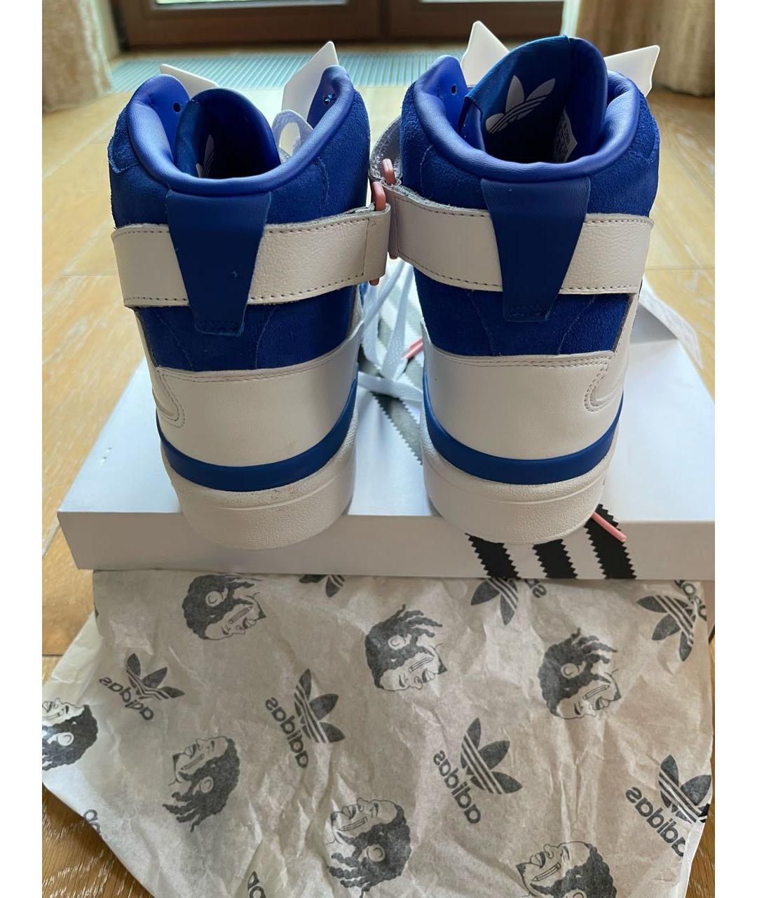ADIDAS Белые кожаные высокие кроссовки / кеды, фото 4