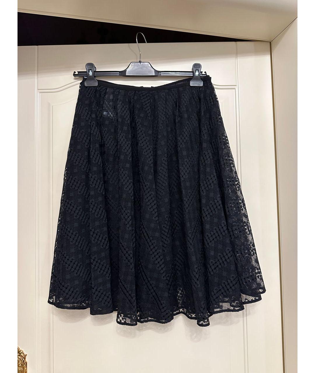 PRADA Черная полиамидовая юбка миди, фото 4