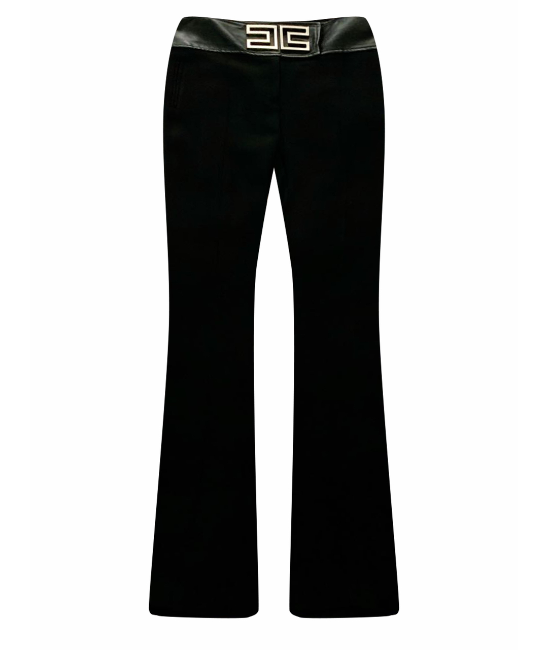 ELISABETTA FRANCHI Черные брюки широкие, фото 1