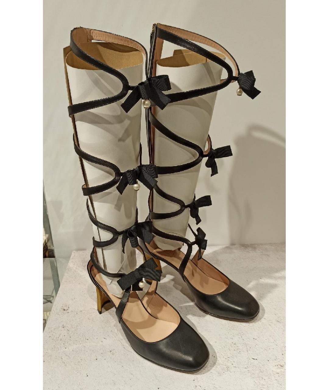 GUCCI Черные кожаные туфли, фото 4