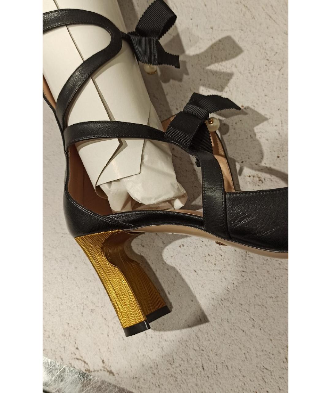 GUCCI Черные кожаные туфли, фото 7