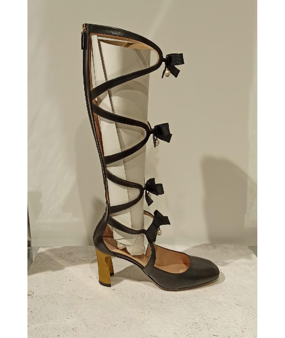 GUCCI Черные кожаные туфли, фото 9