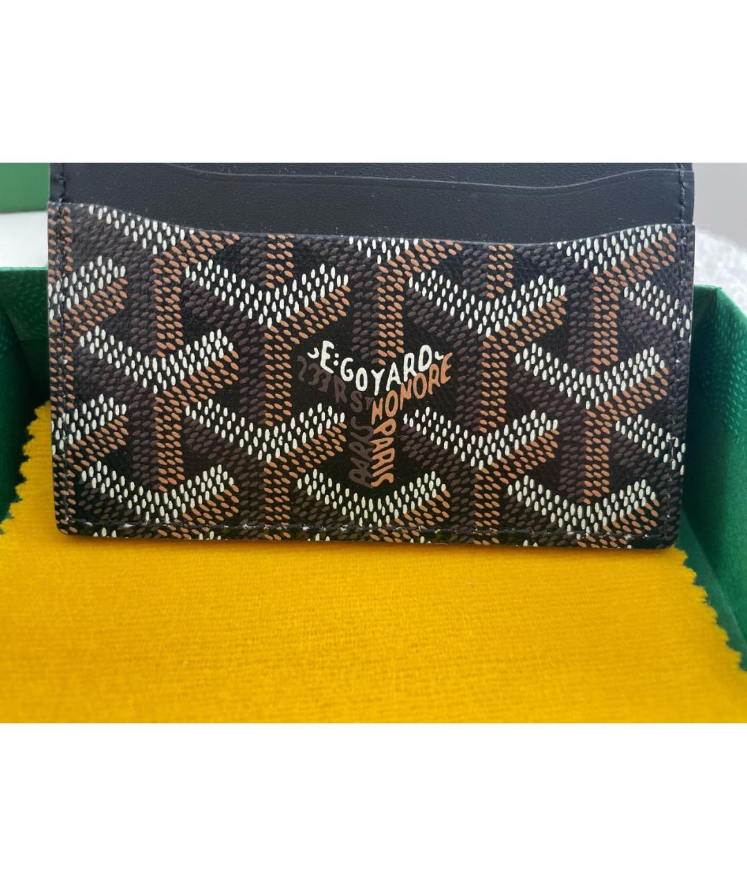 GOYARD Черный кожаный кардхолдер, фото 3