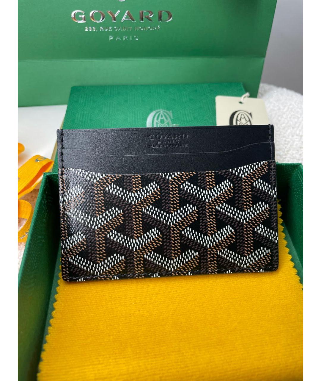 GOYARD Черный кожаный кардхолдер, фото 2