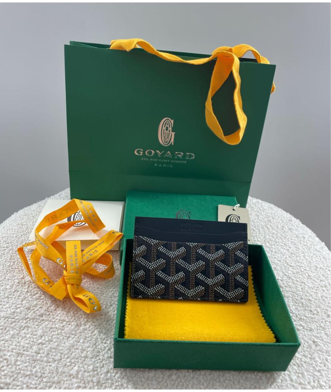 GOYARD Черный кожаный кардхолдер, фото 5