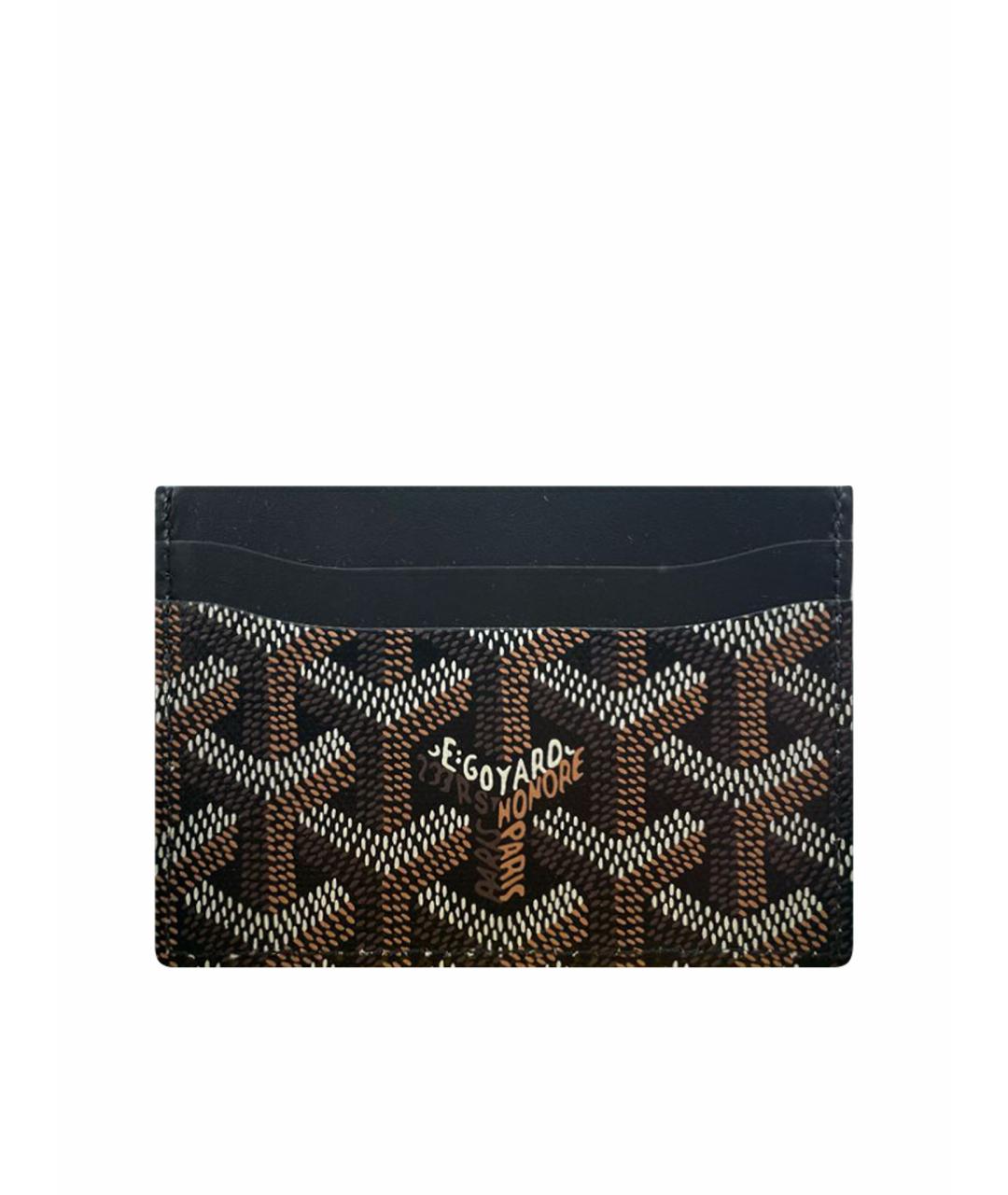 GOYARD Черный кожаный кардхолдер, фото 1