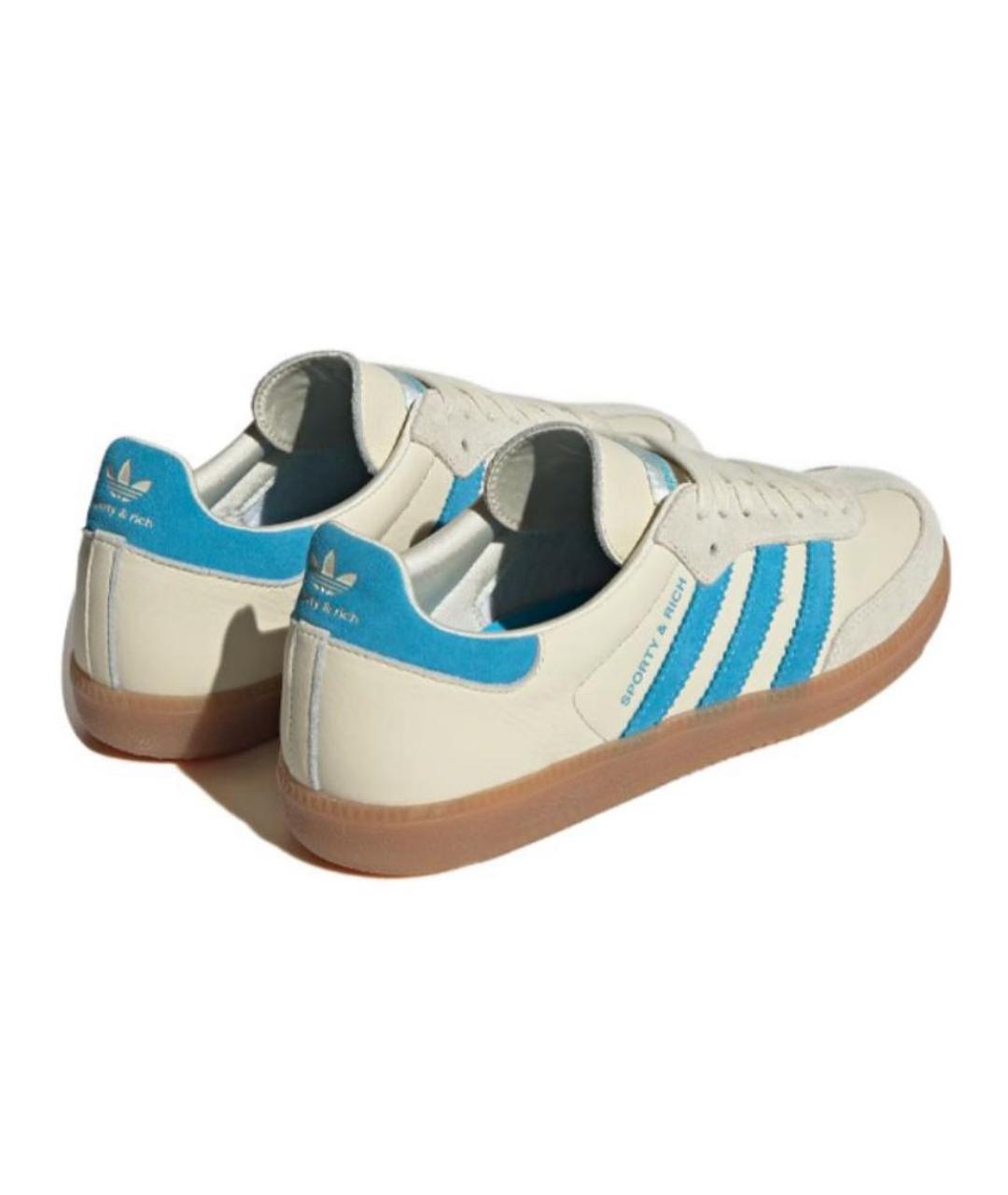ADIDAS Бежевые кожаные кроссовки, фото 2