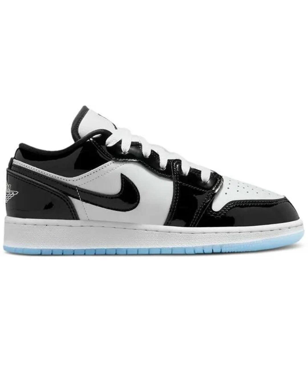 JORDAN Черные кроссовки из лакированной кожи, фото 1