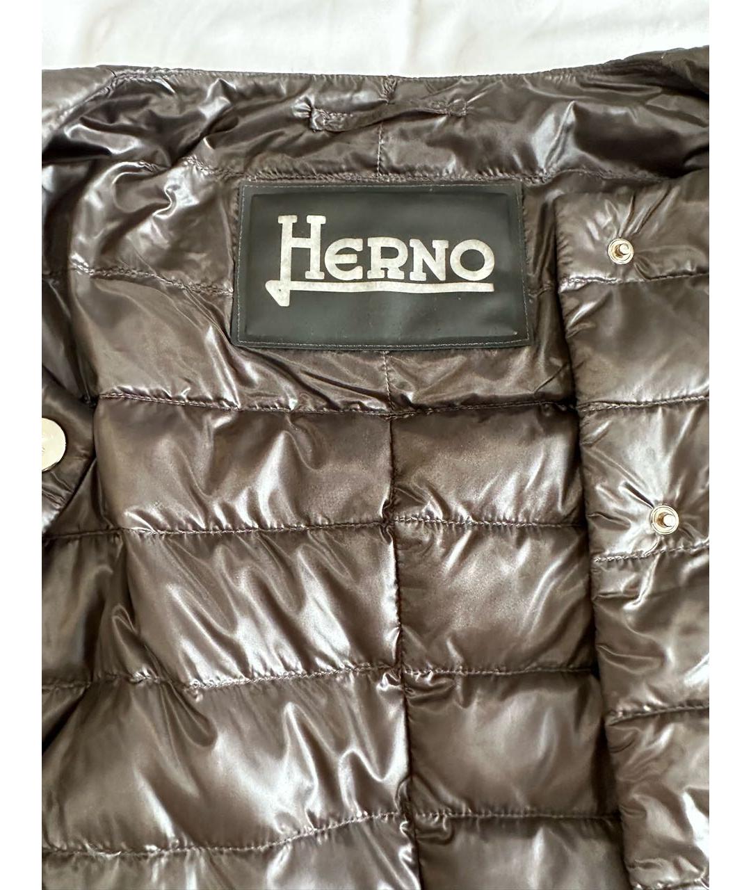 HERNO Хаки полиэстеровая куртка, фото 4