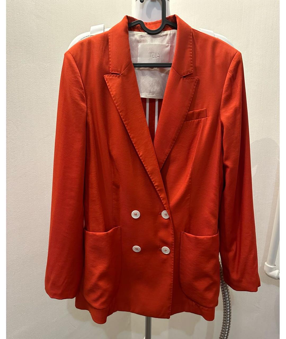 TELA Оранжевый вискозный жакет/пиджак, фото 5