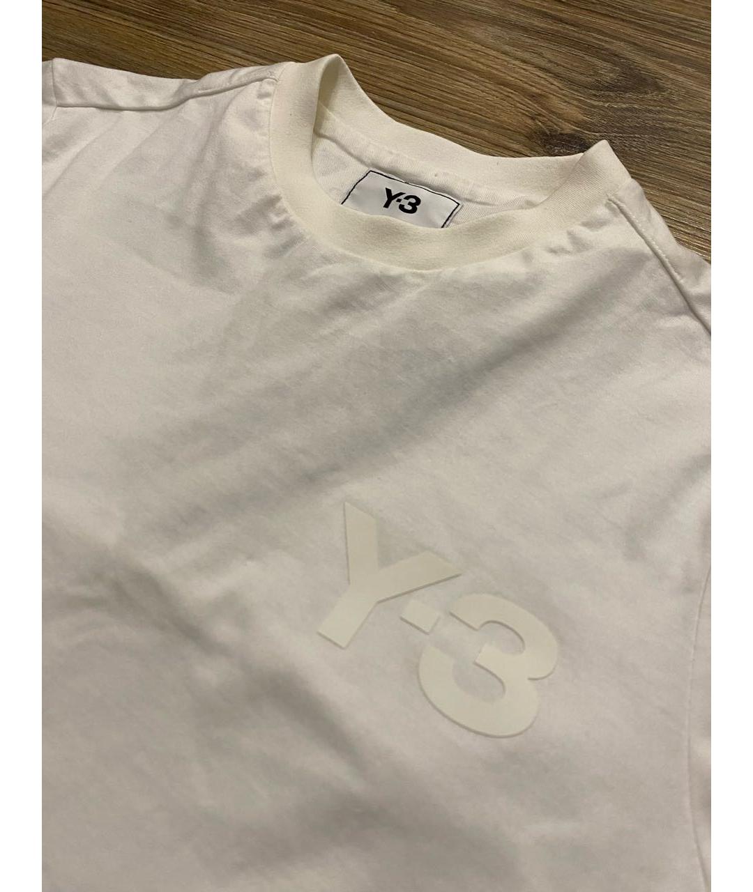 Y-3 Белая хлопковая футболка, фото 6