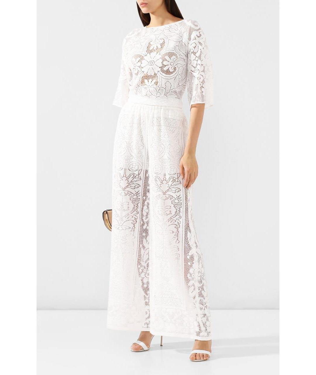DOLCE&GABBANA Белые брюки широкие, фото 2