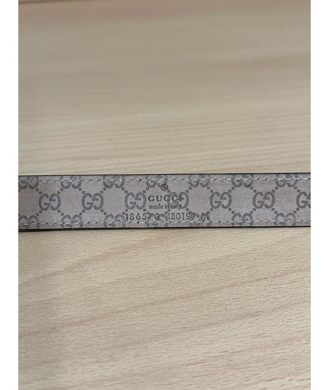 GUCCI Черный кожаный ремень, фото 3