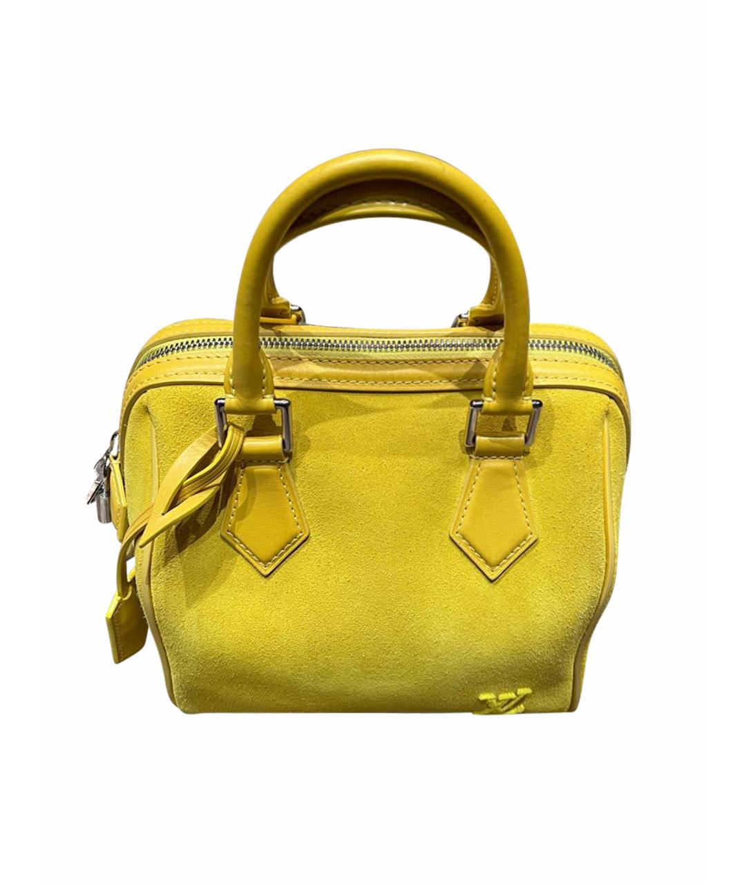 LOUIS VUITTON PRE-OWNED Желтая замшевая сумка с короткими ручками, фото 1