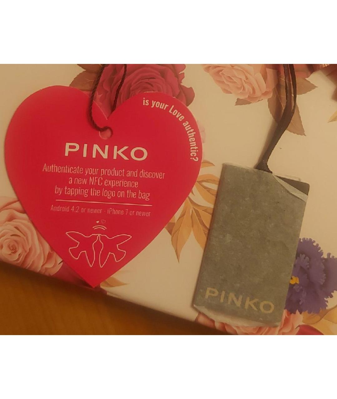 PINKO Черная кожаная сумка через плечо, фото 5